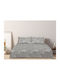 Paisly Grey Set Super-Double Flannel Bed Sheets with Rubber Hugger 160x200+32cm Flannel Paisly Grey (4 Pieces)