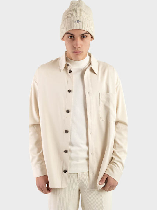 Μακρυμάνικo Πουκάμισο σε Φαρδιά Γραμμή Beige