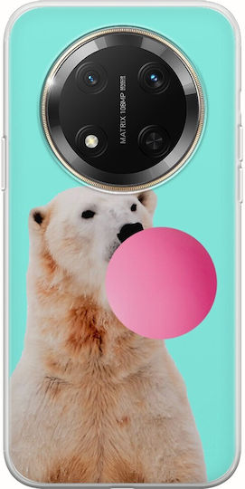 Bubblegum Polar Bear Honor Magic 7 Lite 5g Husa Telefon Transparentă Silicon Flexibil TPU