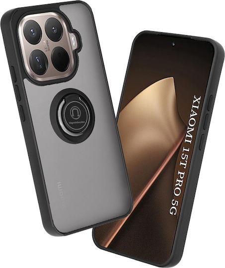 Techsuit Glinth Umschlag Rückseite Silikon Schwarz (Xiaomi 15T Pro)