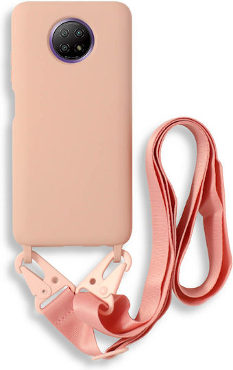 Bodycell Back Cover με Λουράκι Ροζ (Redmi Note 9TRealme 9 5G / 9 Pro)