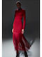 Maxi Damenkleid für Hochzeit - Taufe Rot