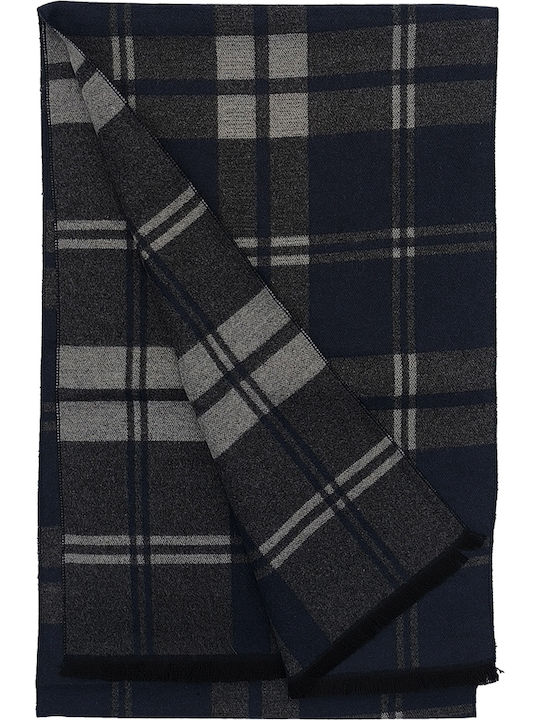 Men's Wool Scarf Navy Blue