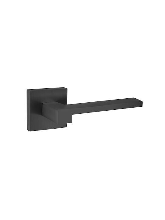 Perfect Handles Hebel Vordertür mit Rosette Links Nickel Satin