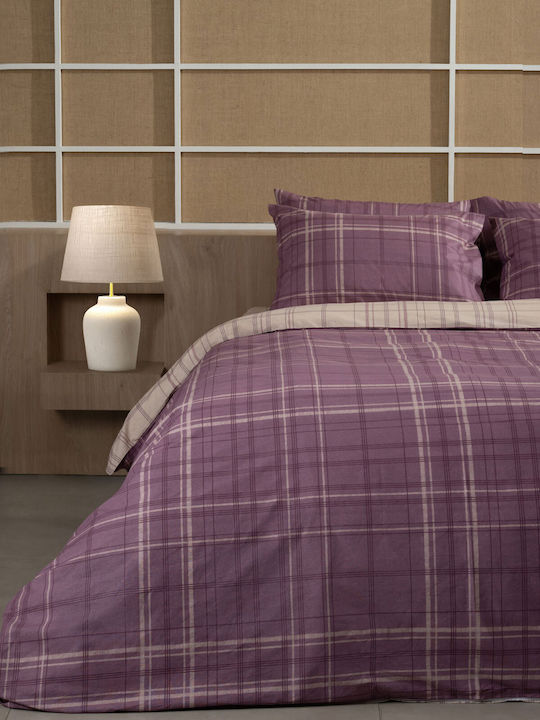 Sunshine Duvet Cover Cotton Queen 230x250 Cotton Feelings 2066 Mauve