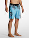 Sundays Men's Swimwear Shorts Neon Blue with Patterns