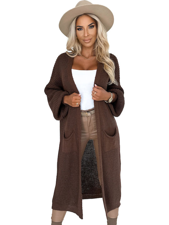 Numoco Lange Gestrickte Damen Strickjacke Schok...
