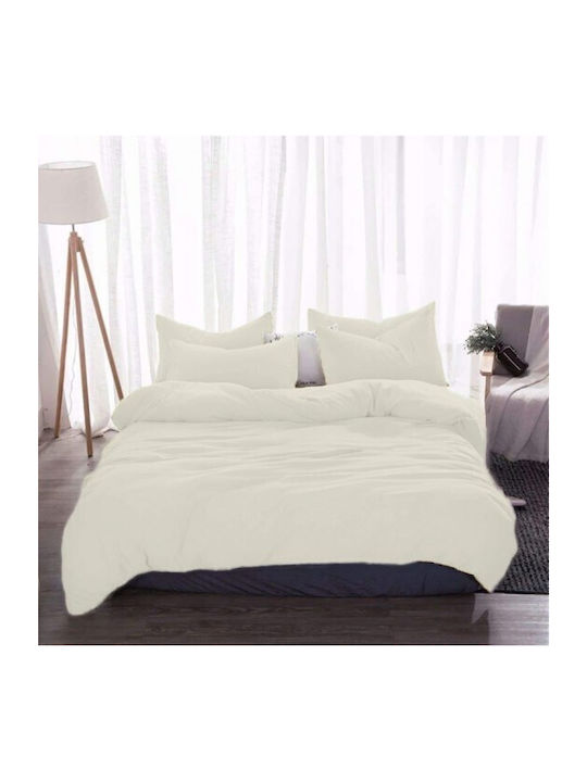 Комплект Плик за Завивка Кинг Сайз с 2 Калъфки 220x240 Крем