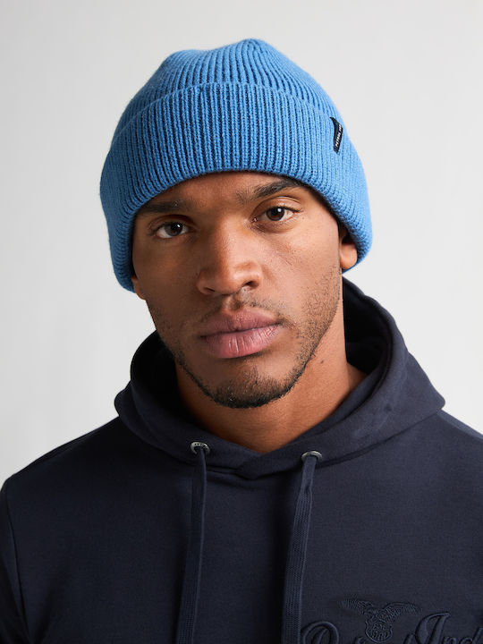 Beanie Unisex Beanie Gestrickt in Blau Farbe