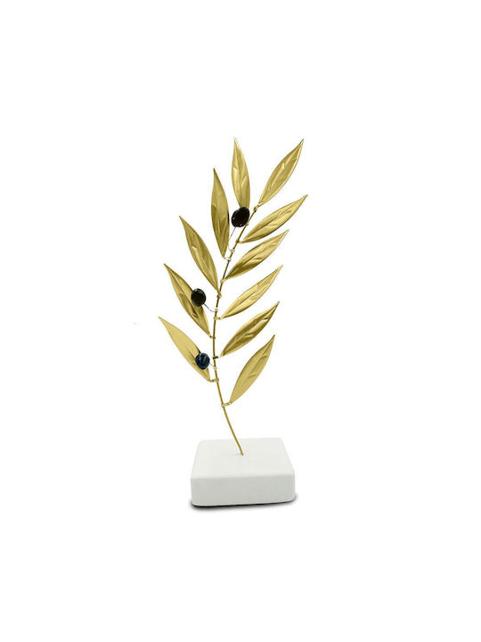 Handgefertigtes Tischdekoration Gold Kupfer Olive Zweig Basis Höhe: 25cm