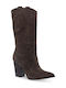 Leather Women's Boots Green