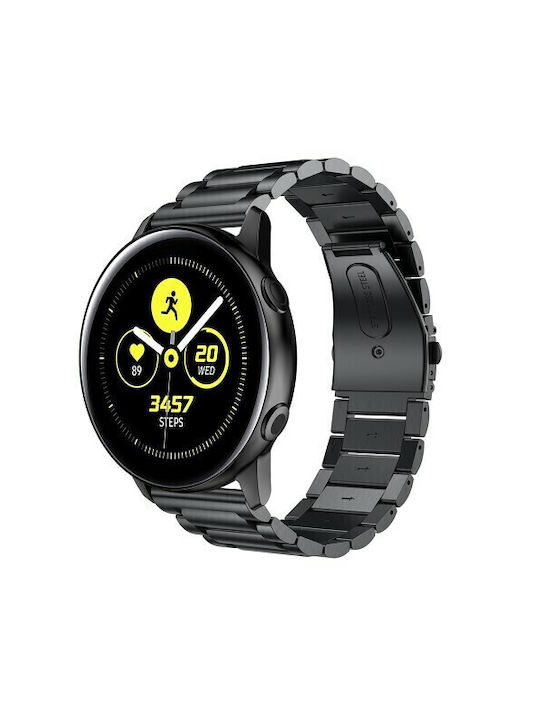 Λουράκι Ανοξείδωτο Ατσάλι Μαύρο (Samsung Galaxy Watch Active)