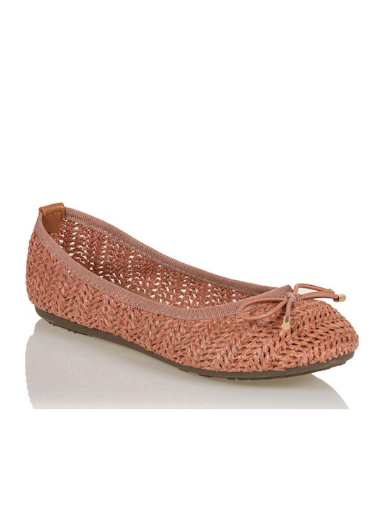 Tsoukalas Damen Ballerinas in Orange Farbe