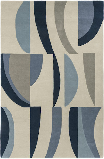 Harlequin Χειροποίητο Χαλί Ορθογώνιο Μάλλινο Blue-white 140x200cm
