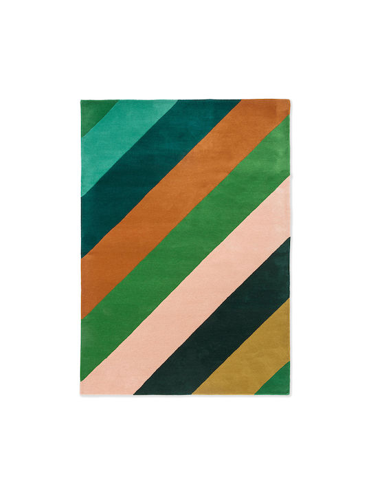 Harlequin Handgefertigt Teppich Rechteckig Wolle Emerald/amber