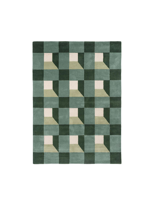 Harlequin Χειροποίητο Χαλί Ορθογώνιο Μάλλινο Green 140x200cm