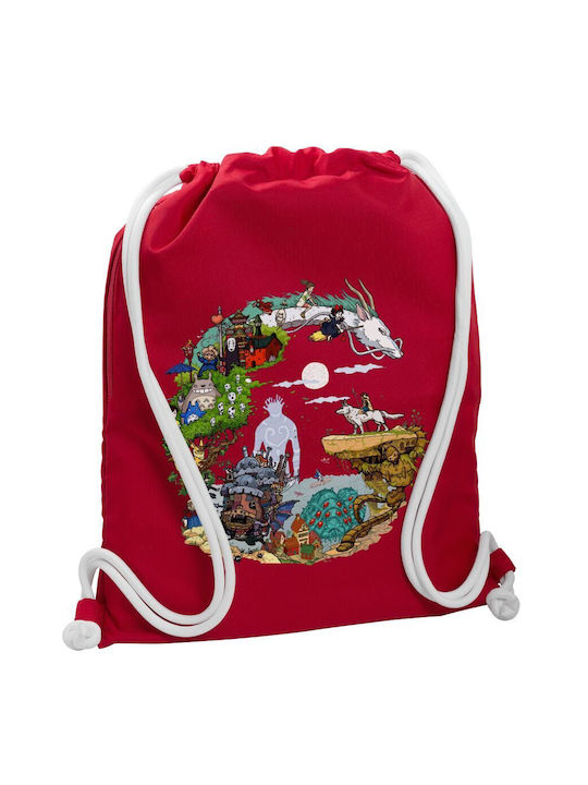 Koupakoupa Studio Ghibli Gym Backpack Red