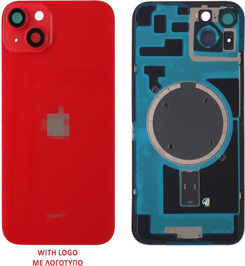 Battery Cover Battery Cover + Camera Lens + Red for iPhone 14 Plus
