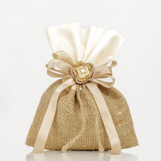 Hochzeitsgeschenke Jute Ivoire Satin