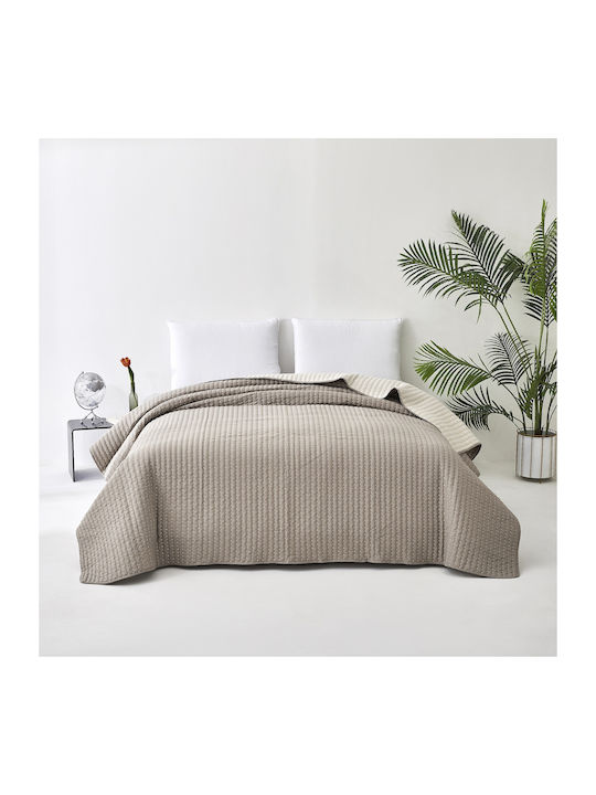 Mattex Κουβερλί Υπέρδιπλο Microfiber Mocca-ecru 220x240cm