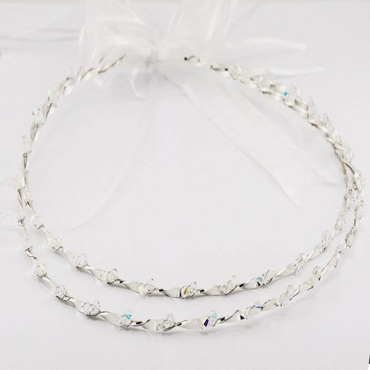 Χειροποίητα Στέφανα Γάμου Silver Diamond