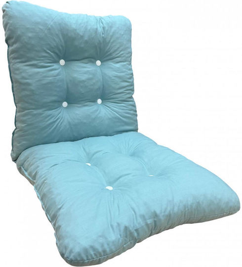 Linea Home Μαξιλάρι Καρέκλας Κήπου με Πλάτη Μπαμπού Menta Μέντα 100x50εκ.