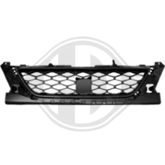 Front Bumper Mask Seat Leon 5f 2012-2020 Look Cupra Emblem Slot Black 7433341