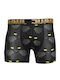 Herren Boxershorts Schwarz mit Mustern 1Packung