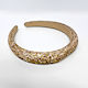 Fuzty Headband Two-tone Rhinestones Gold