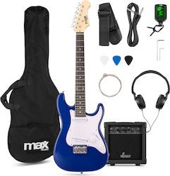 MAX SOGUT1058 Electric Guitar with Case Blue MAX SOGUT1058 Electric Guitar with Case Blue