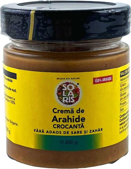 Solaris Plant Erdnussbutter Knusprig mit Extra Protein 200gr