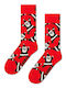 Happy Socks Χριστουγεννιάτικες Κάλτσες Red