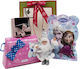 Pachet Cadou De Crăciun Geantă Cutie Dulciuri Roshen Disney Frozen Edt 9.5 Ml Set Figurină Decorativă Moș Crăciun Brățară Zirconiu În Cutie Cadou
