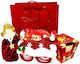 Pachet Secret Santa Ornament Înger Lumânare Parfumată De Sezon Ochelari Amuzanți Tematici În Sac Cadou