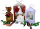 Pachet Secret Santa Om De Zăpadă Felinar Lumină Decorațiune Înger Decorativ Copac De Crăciun Bomboane În Cutie Transparentă Albă