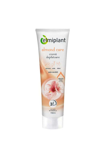 Elmiplant Cremă Depilatoare Pentru Piele Sensibilă Îngrijire cu Migdale 150 Ml