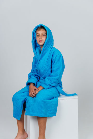 Belotex Παιδικό Μπουρνούζι Turquoise mit Kapuze