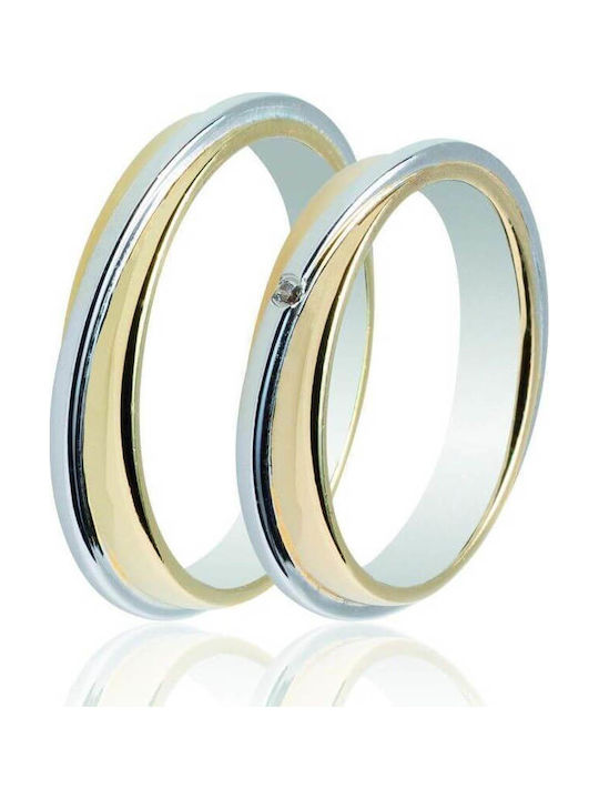 Ehering aus Weißgold 9K