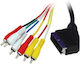 Cable Scart male - Composite male 1.5m Black 10606-011