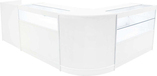 Gravity Led Shop Counter Set B1200 C1200 Tb60 & & Cm60 White