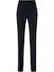 Pita Women's High-waisted Fabric Trousers Striped Black