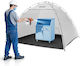 Portable Paint Booth Vevor Paint Booth Station 2950 X 2920 X 2020mm Spray Canopy Integrated Floor Mesh Large Space Paint Booths Spray Oxford Cabinets Chairs Tables