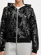 Women's Black Zip-Up Cardigan