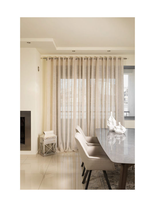 Mattex Beige Window Curtain with Grommets 200x280cm