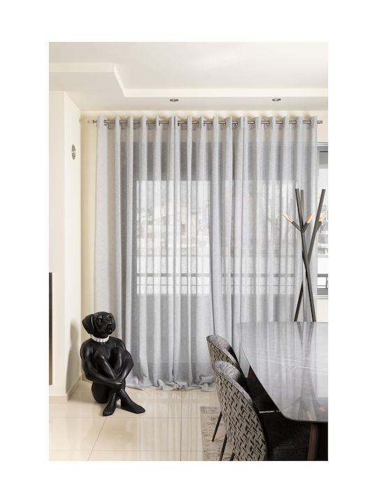Mattex Κουρτίνα Παραθύρου με Τρουκς Γκρι 200x280εκ.