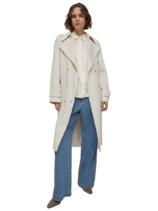 Wool Women's Ivory Coat