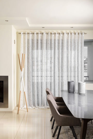Mattex Перде за Прозорец с Копчета Бяло 140x280см