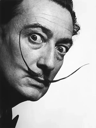 Poster Salvador Dalí Prt015 30cm X 40cm Κορνίζα Σκούρο Φυσικό Ξύλου Καφέ