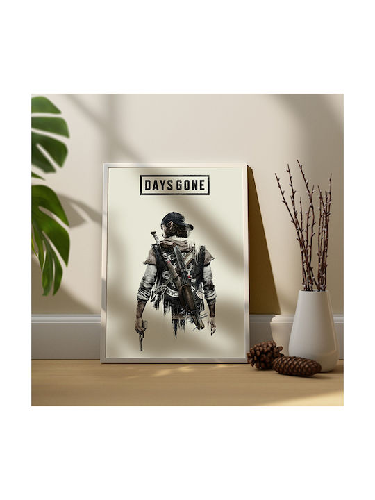 Gaming Poster Days Gone Deek Gm2344 30cm X 40cm Κορνίζα Σκούρο Φυσικό Ξύλου Καφέ