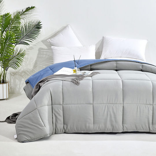 Mattex Duvet Queen with Microfiber Filling 220x240cm Grey-blue 450 GSMGsm 11 togs Togs